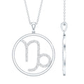 Certified Moissanite Capricorn Zodiac Necklace