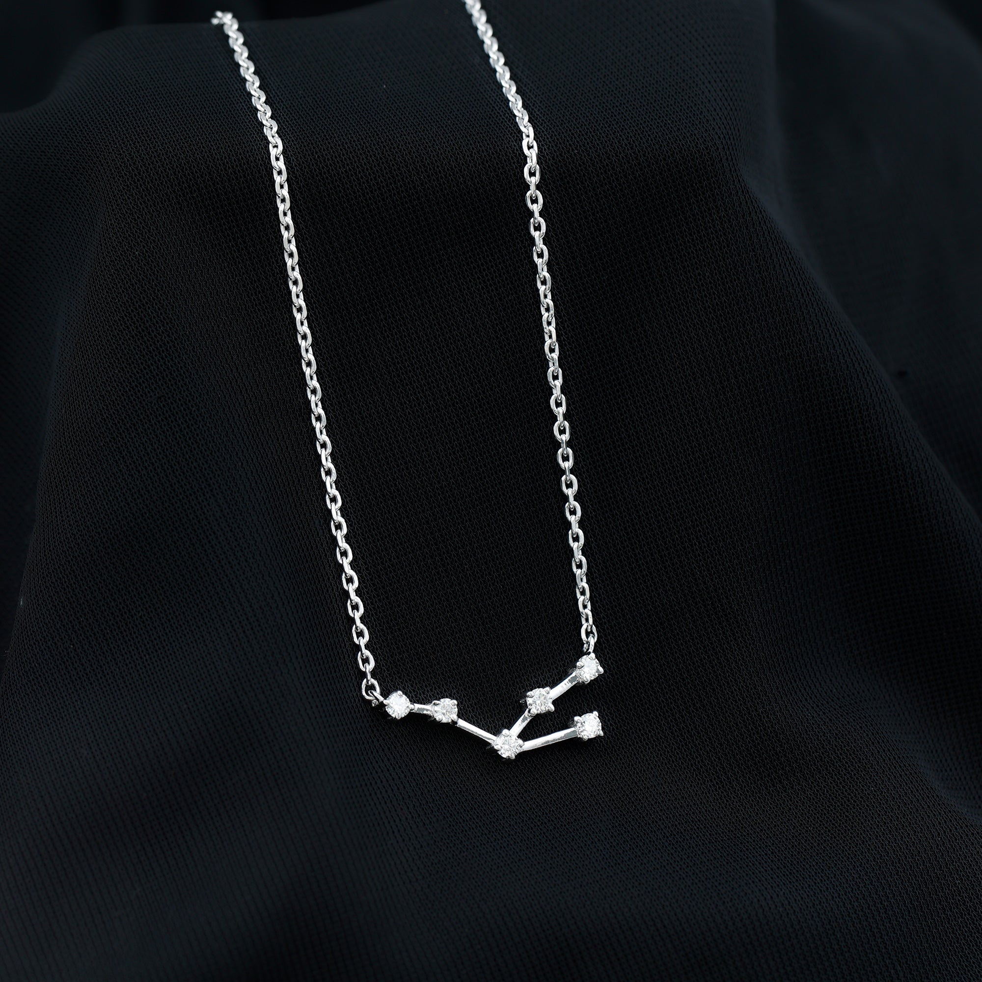 Moissanite Constellation Taurus Zodiac Sign Necklace