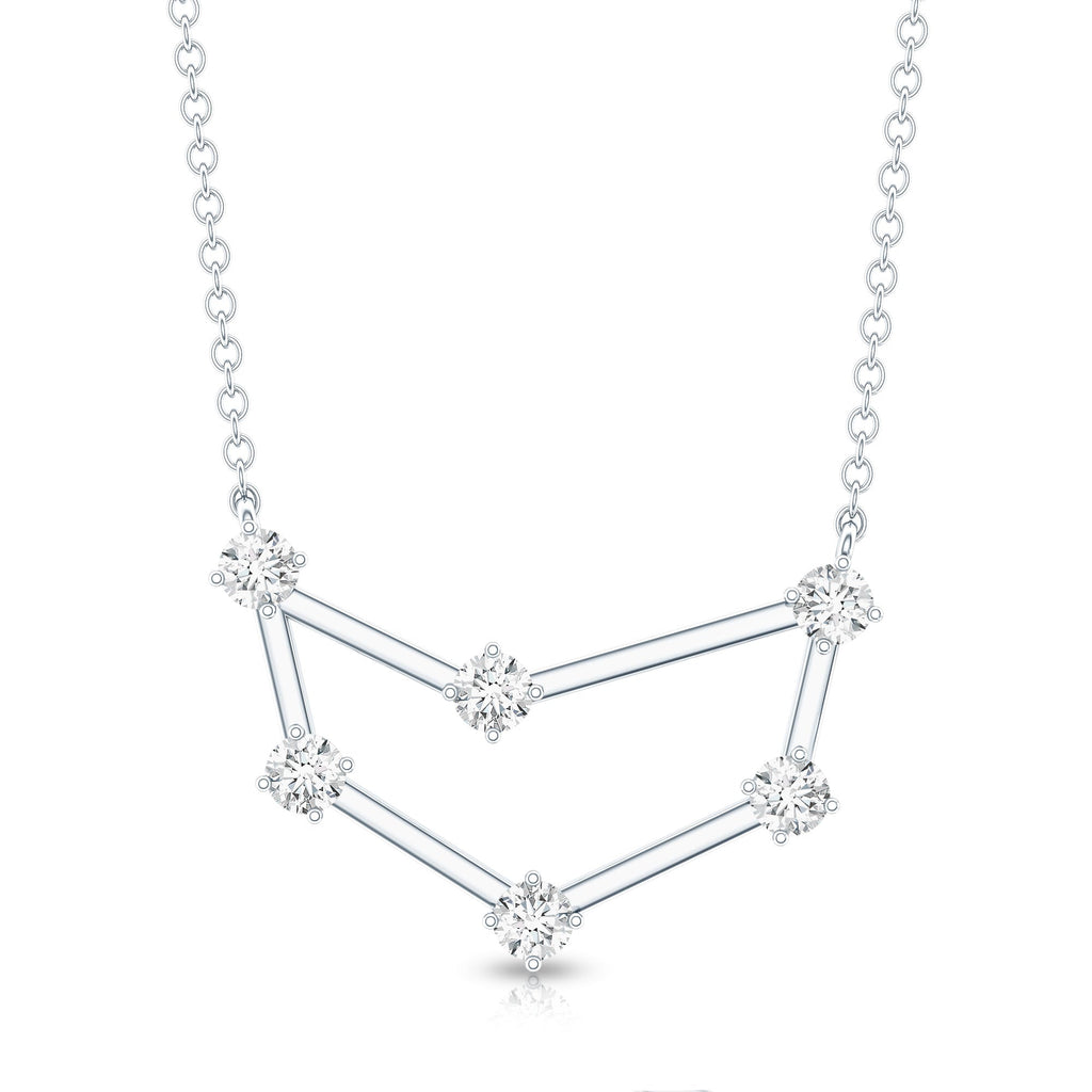Certified Moissanite Capricorn Constellation Necklace