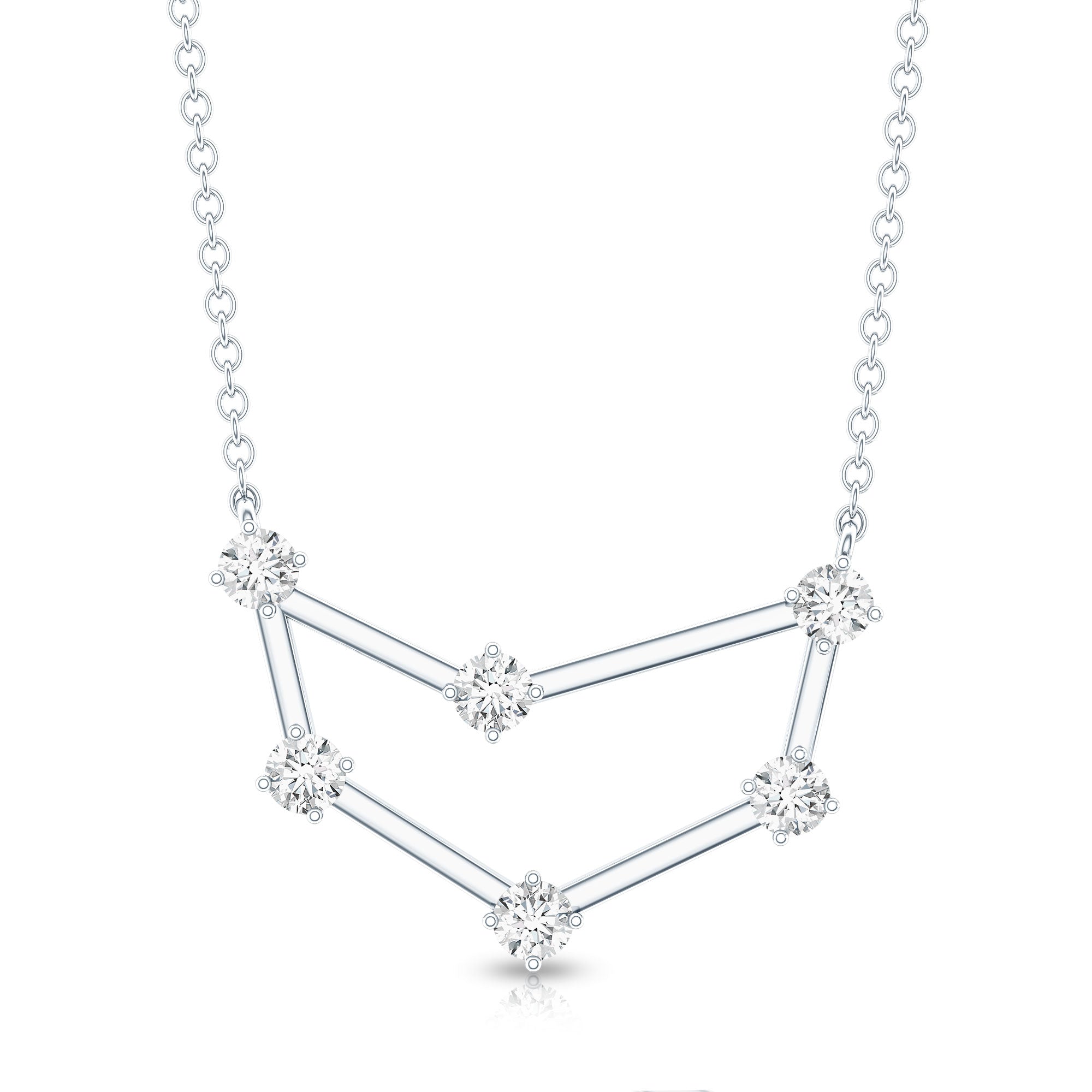 Certified Moissanite Capricorn Constellation Necklace