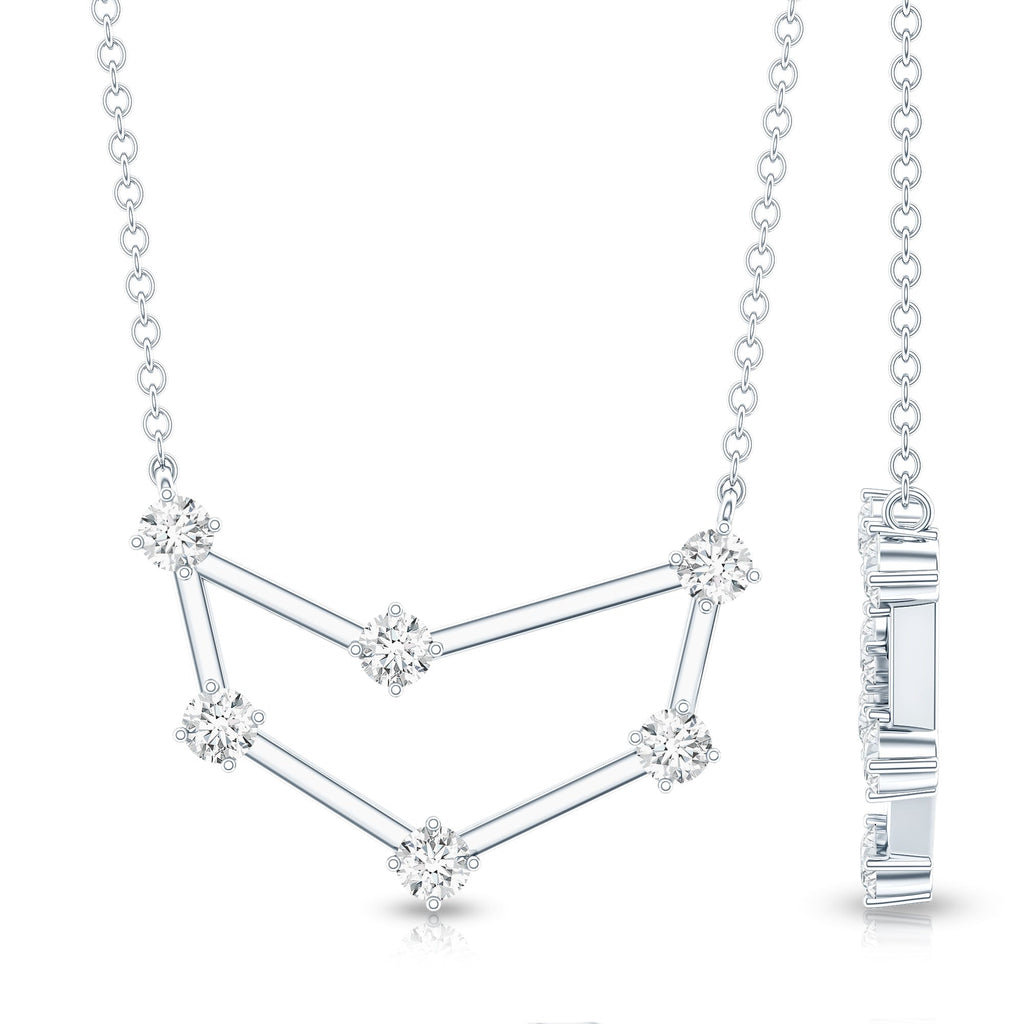 Certified Moissanite Capricorn Constellation Necklace