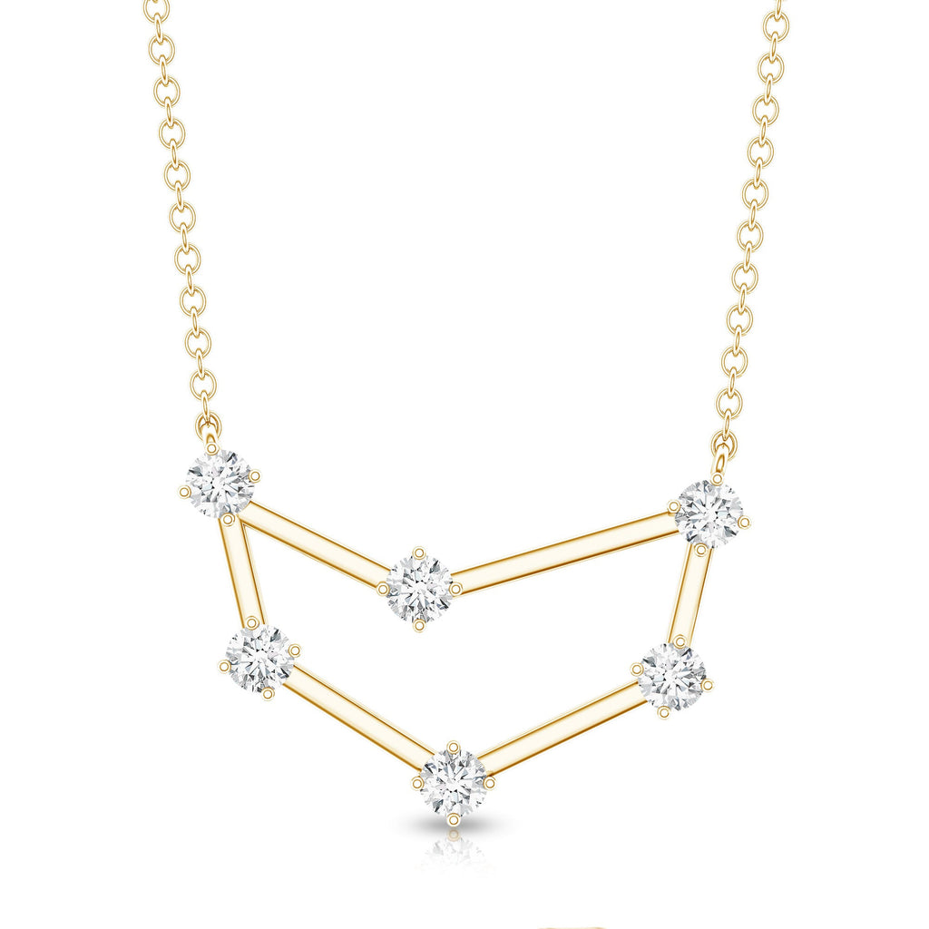 Certified Moissanite Capricorn Constellation Necklace