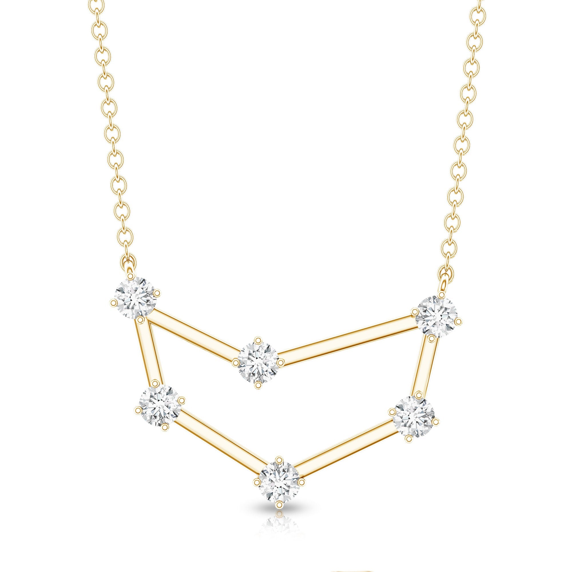Certified Moissanite Capricorn Constellation Necklace