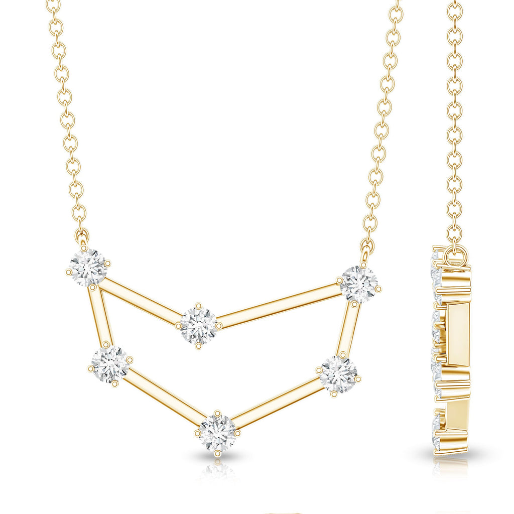 Certified Moissanite Capricorn Constellation Necklace