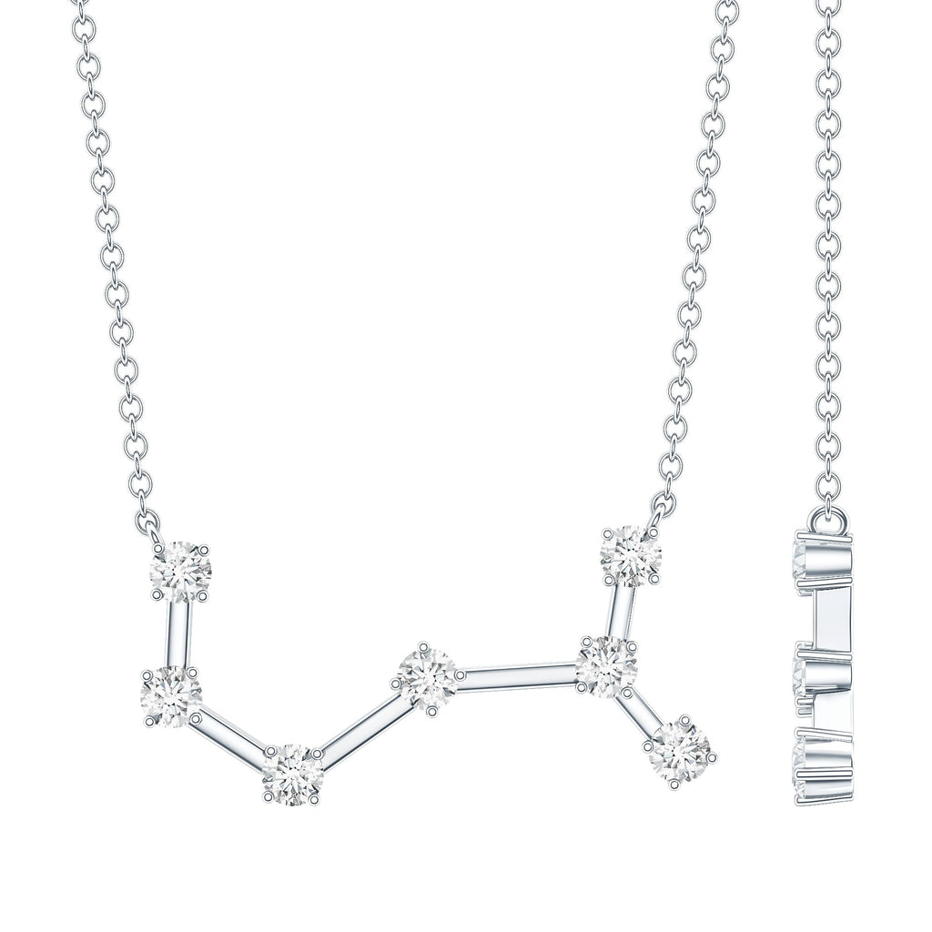 Certified Moissanite Constellation Scorpio Zodiac Necklace