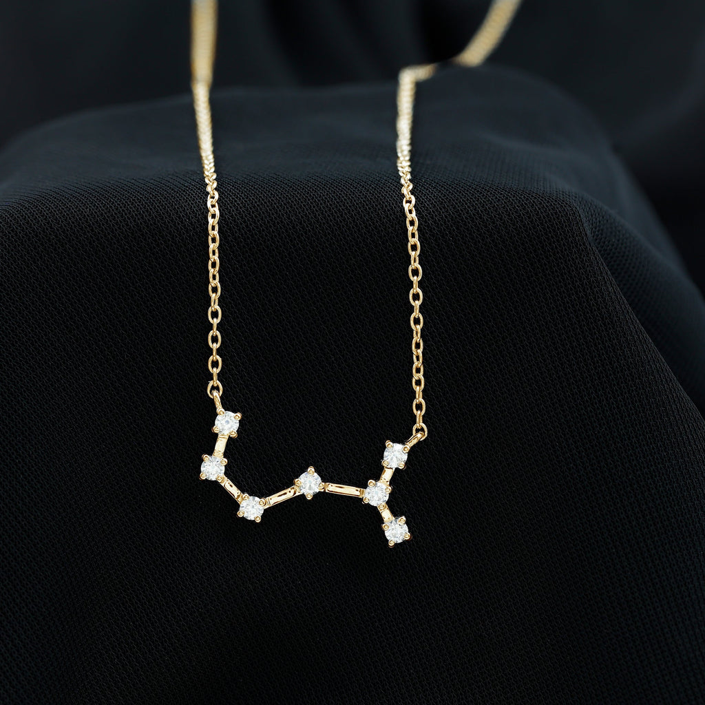 Certified Moissanite Constellation Scorpio Zodiac Necklace