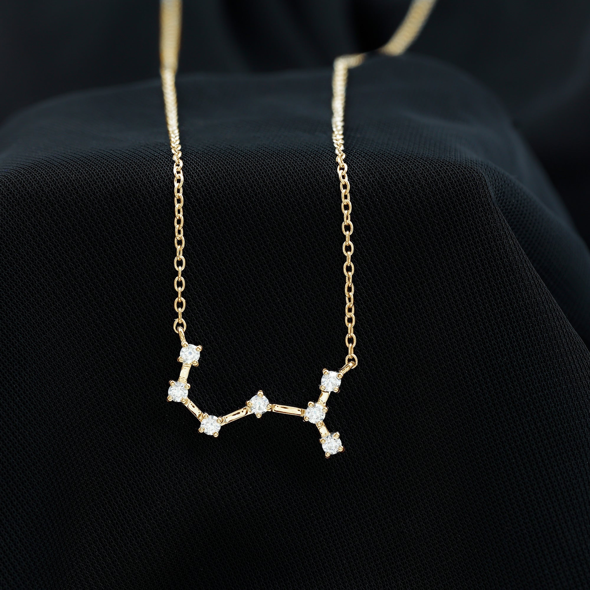 Certified Moissanite Constellation Scorpio Zodiac Necklace