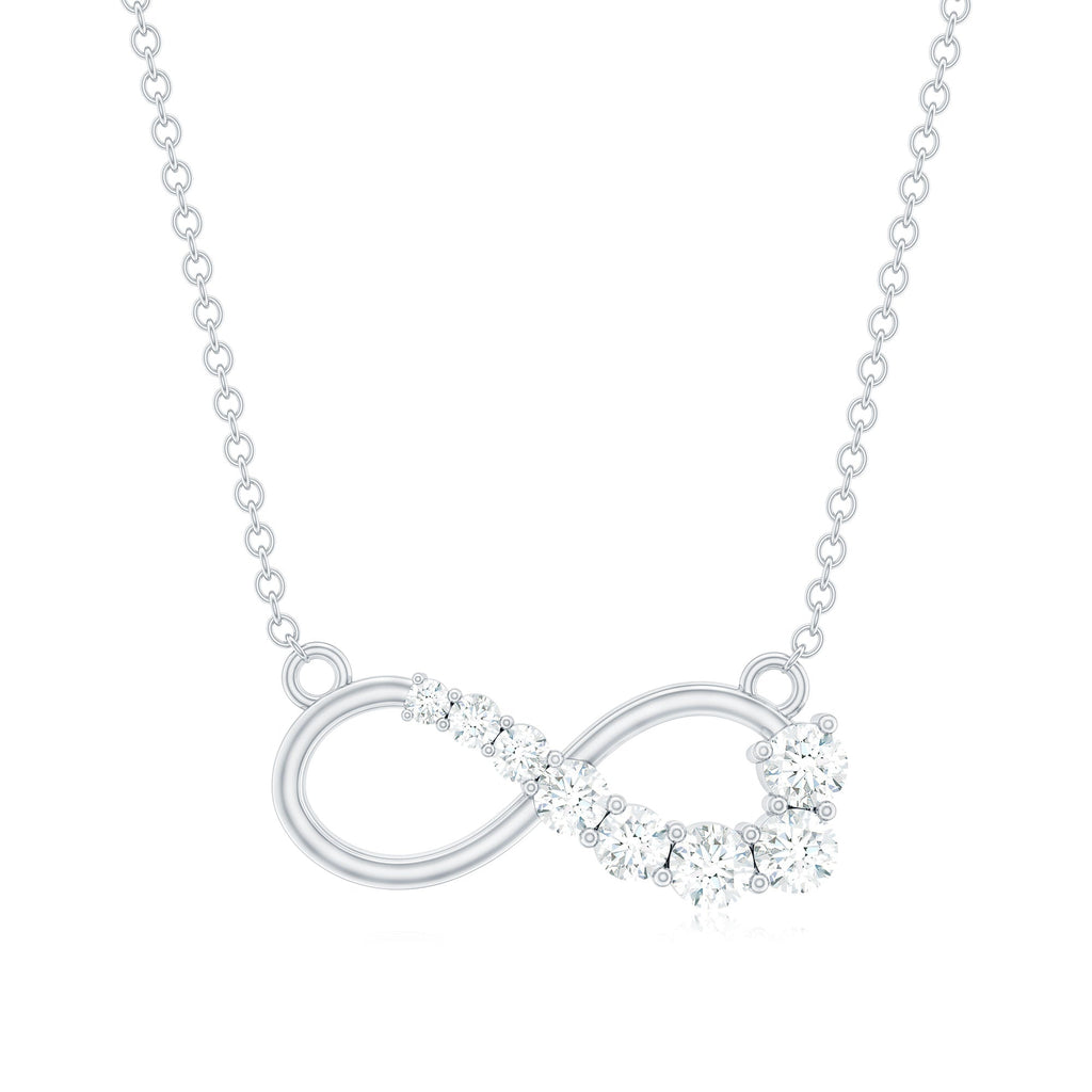 Certified Moissanite Infinity Necklace