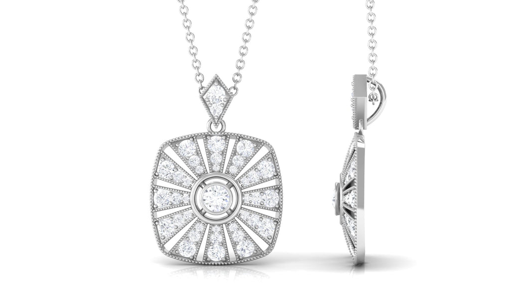 Certified Vintage Inspired Moissanite Wedding Necklace for Women