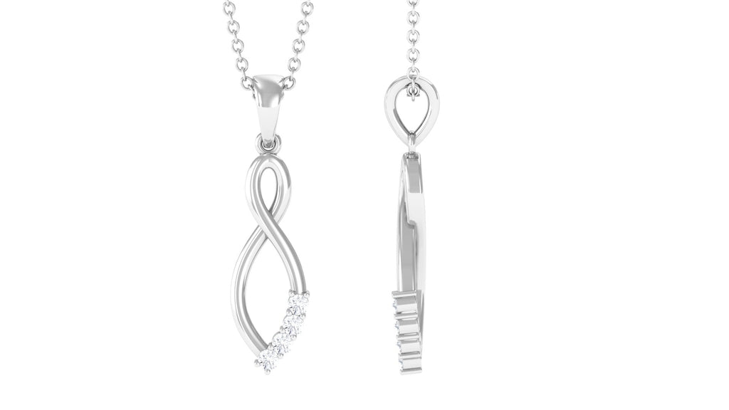 Certified Round Moissanite Infinity Pendant for Women