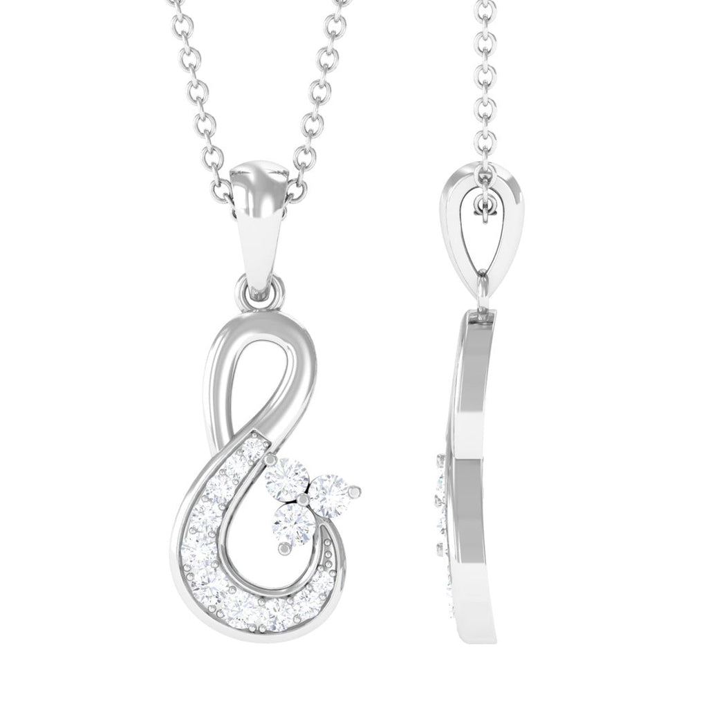 Certified Moissanite Infinity Pendant for Women