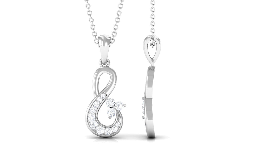 Certified Moissanite Infinity Pendant for Women