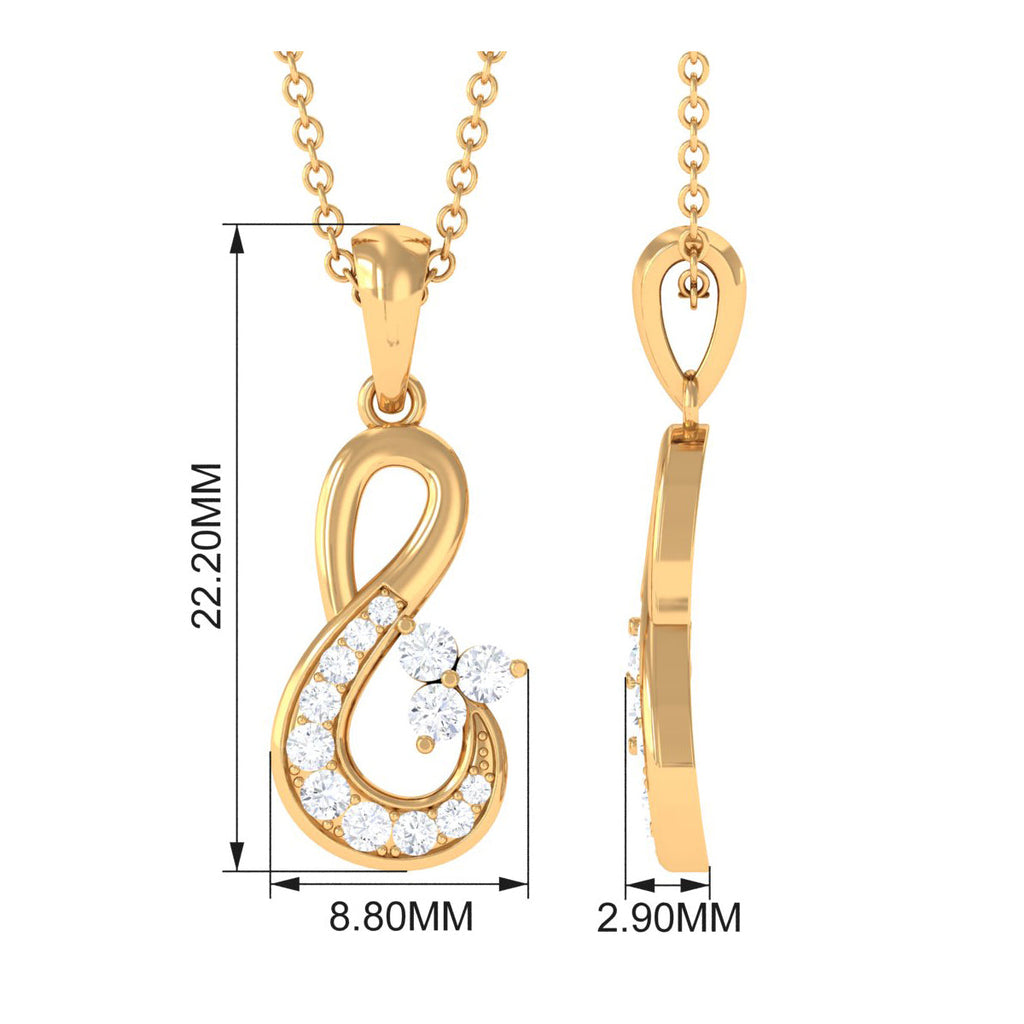 Certified Moissanite Infinity Pendant for Women