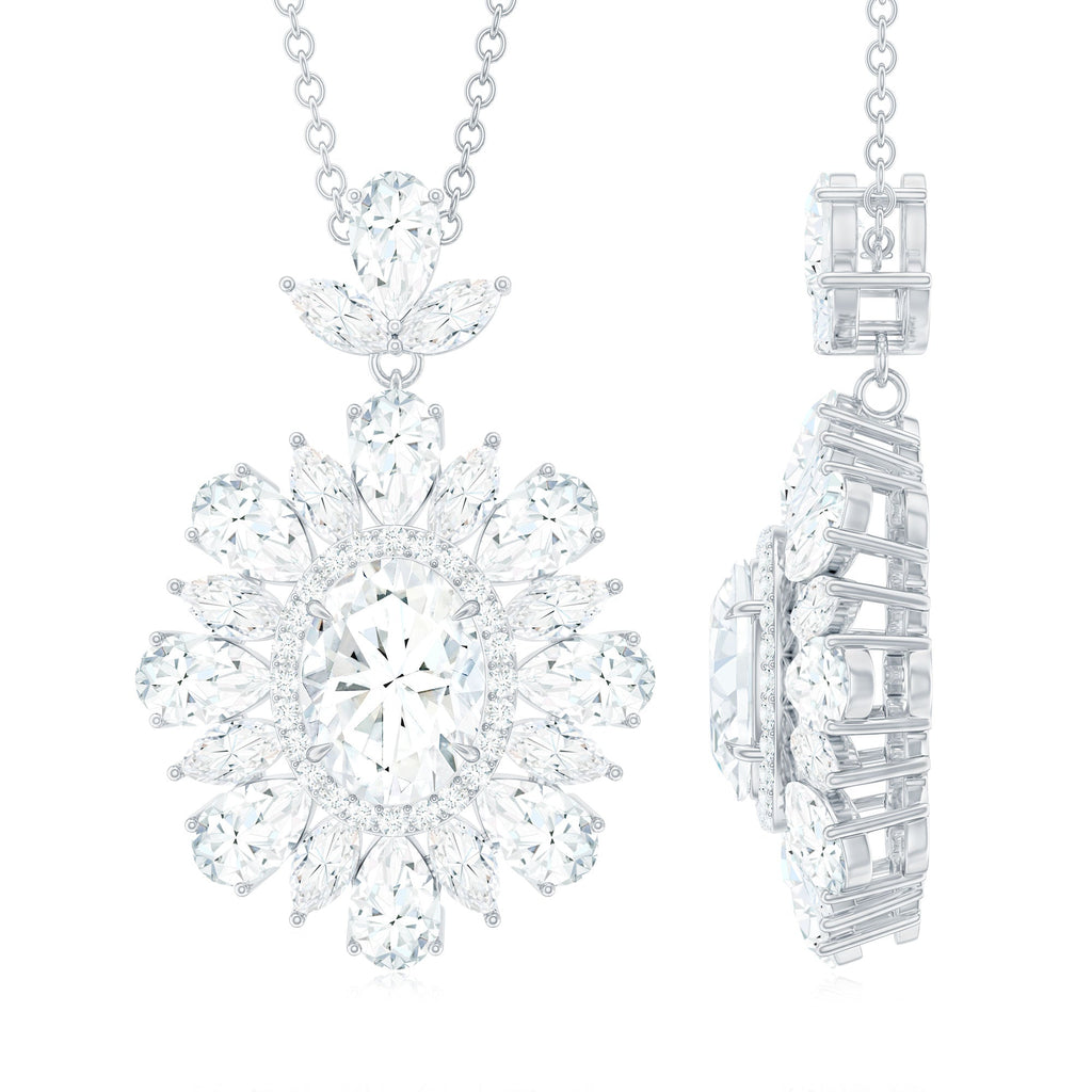 1.2 Carat Certified Moissanite Bridal Pendant Necklace