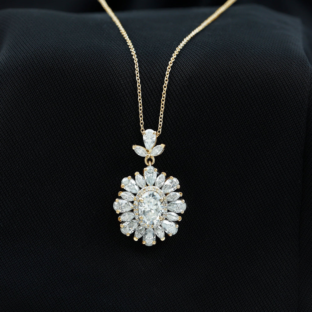 1.2 Carat Certified Moissanite Bridal Pendant Necklace