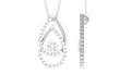 Moissanite Teardrop Necklace in Prong Setting