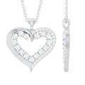 Certified Moissanite Open Heart Pendant
