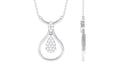 Certified Moissanite Teardrop Necklace in Illusion Setting