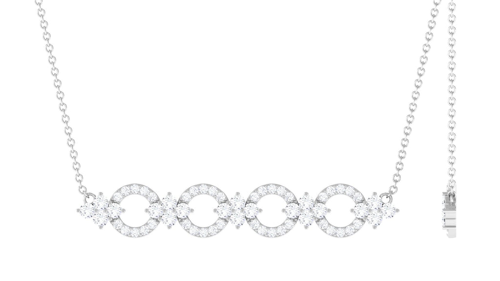 Certified Moissanite Bar Necklace for Women