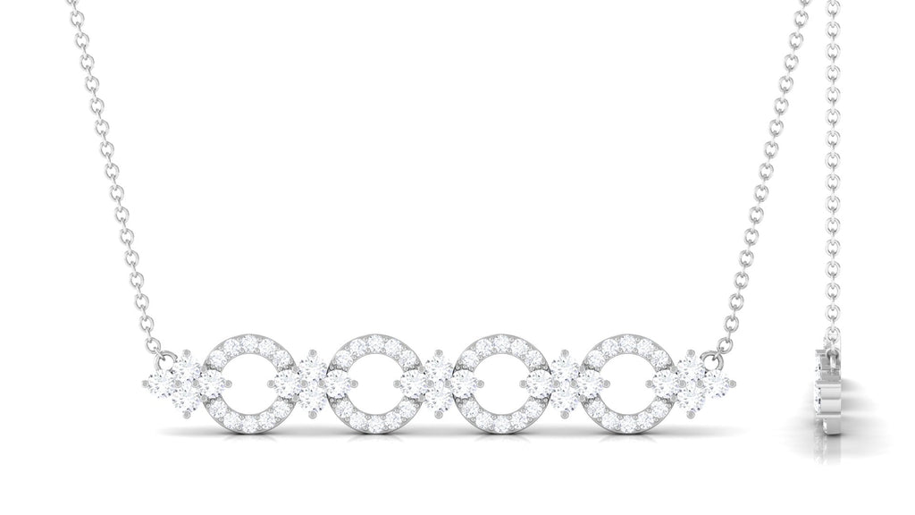 Certified Moissanite Bar Necklace for Women