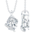 2.2 Carat Certified Moissanite Designer Teardrop Pendant