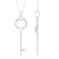Certified Moissanite Key to My Heart Necklace for Women