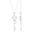 Vintage Moissanite Key Pendant for Women