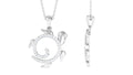 Certified Moissanite Turtle Shape Pendant Necklace