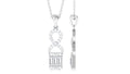 Art Deco Moissanite Infinity Pendant Necklace