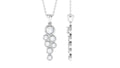Certified Moissanite Cluster Dangle Pendant in Bezel Setting