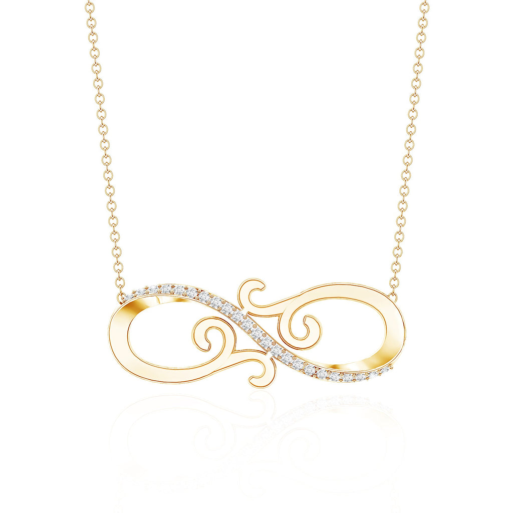 Certified Diamond Infinity Necklace in Prong Setting