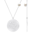 Freshwater Pearl and Diamond Zodiac Gemini Necklace