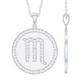 Certified Moissanite Scorpio Zodiac Pendant for Women