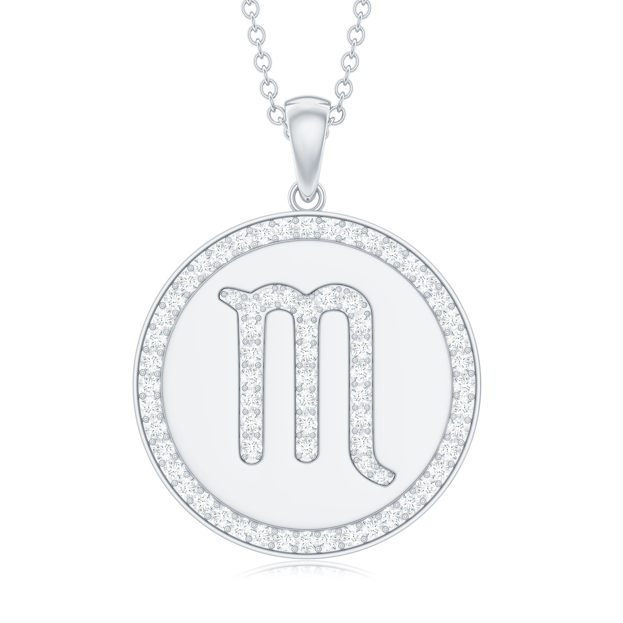Certified Moissanite Scorpio Zodiac Pendant for Women