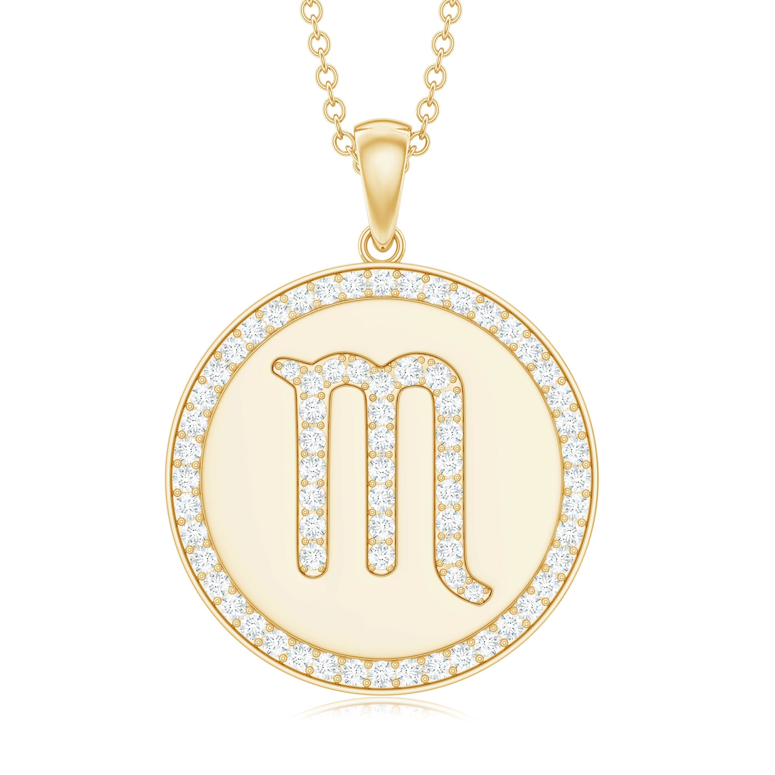Certified Moissanite Scorpio Zodiac Pendant for Women