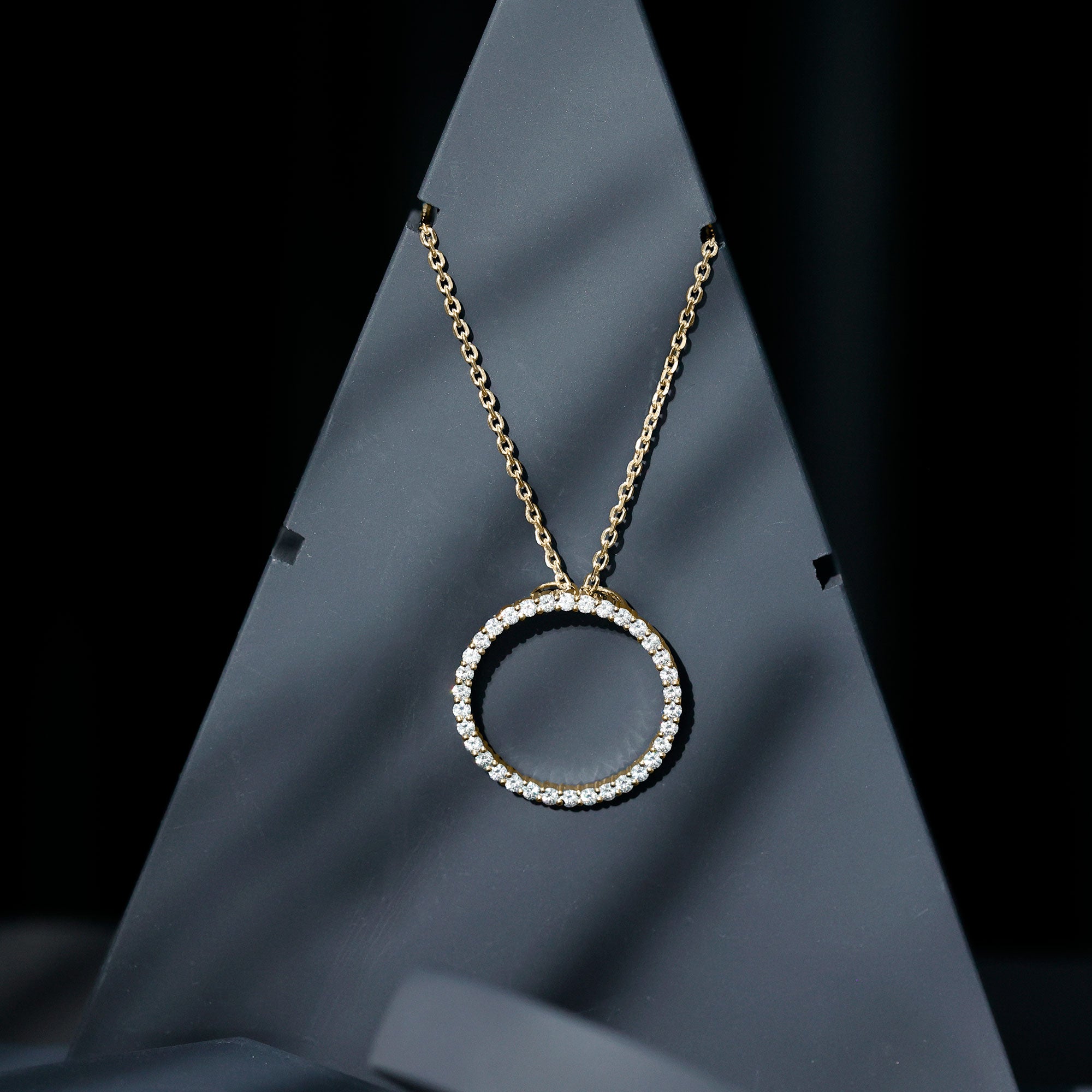 Certified Moissanite Eternity Necklace with Chain