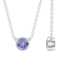 1/2 CT Tanzanite Solitaire Necklace in Bezel Setting