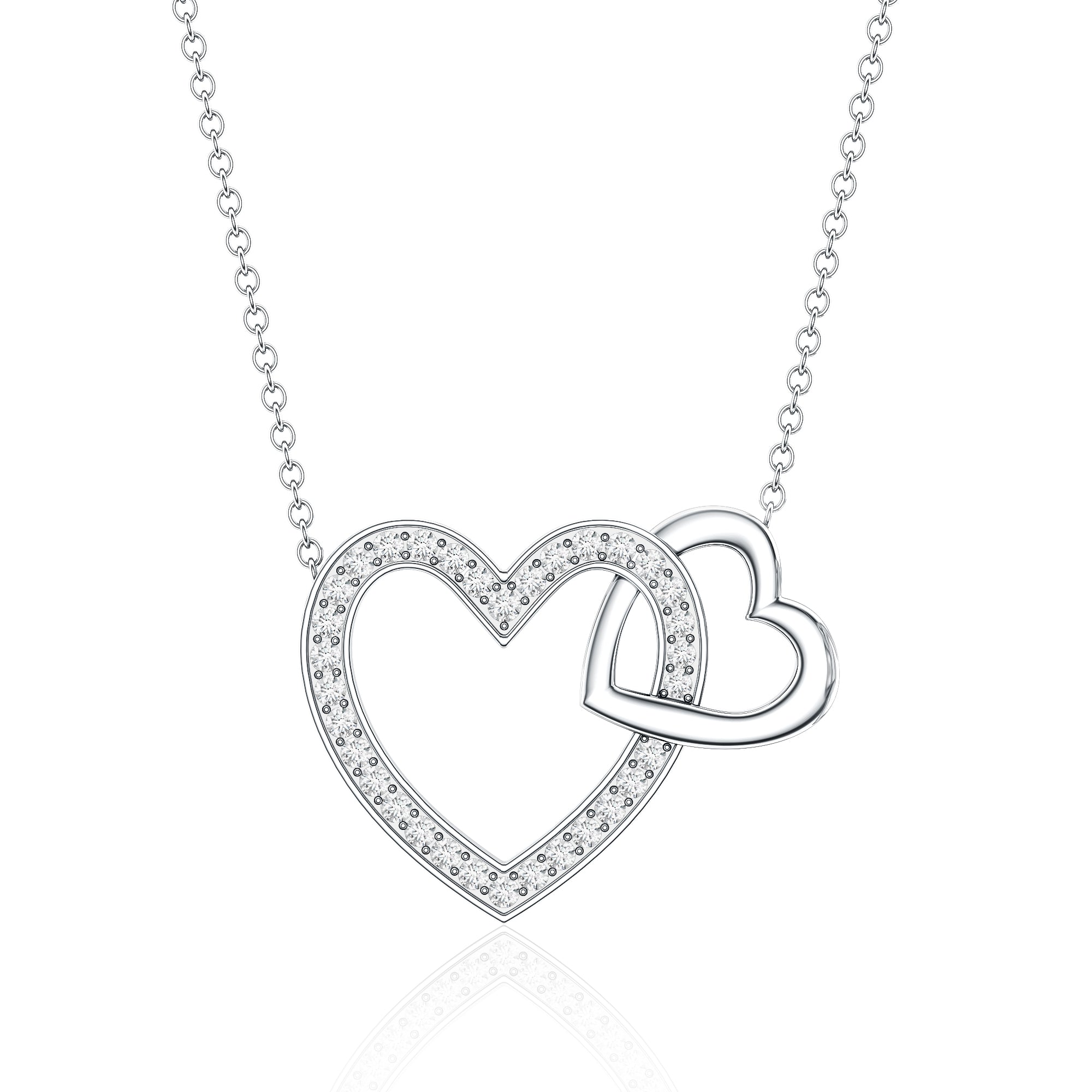 Diamond 2 Heart Promise Necklace