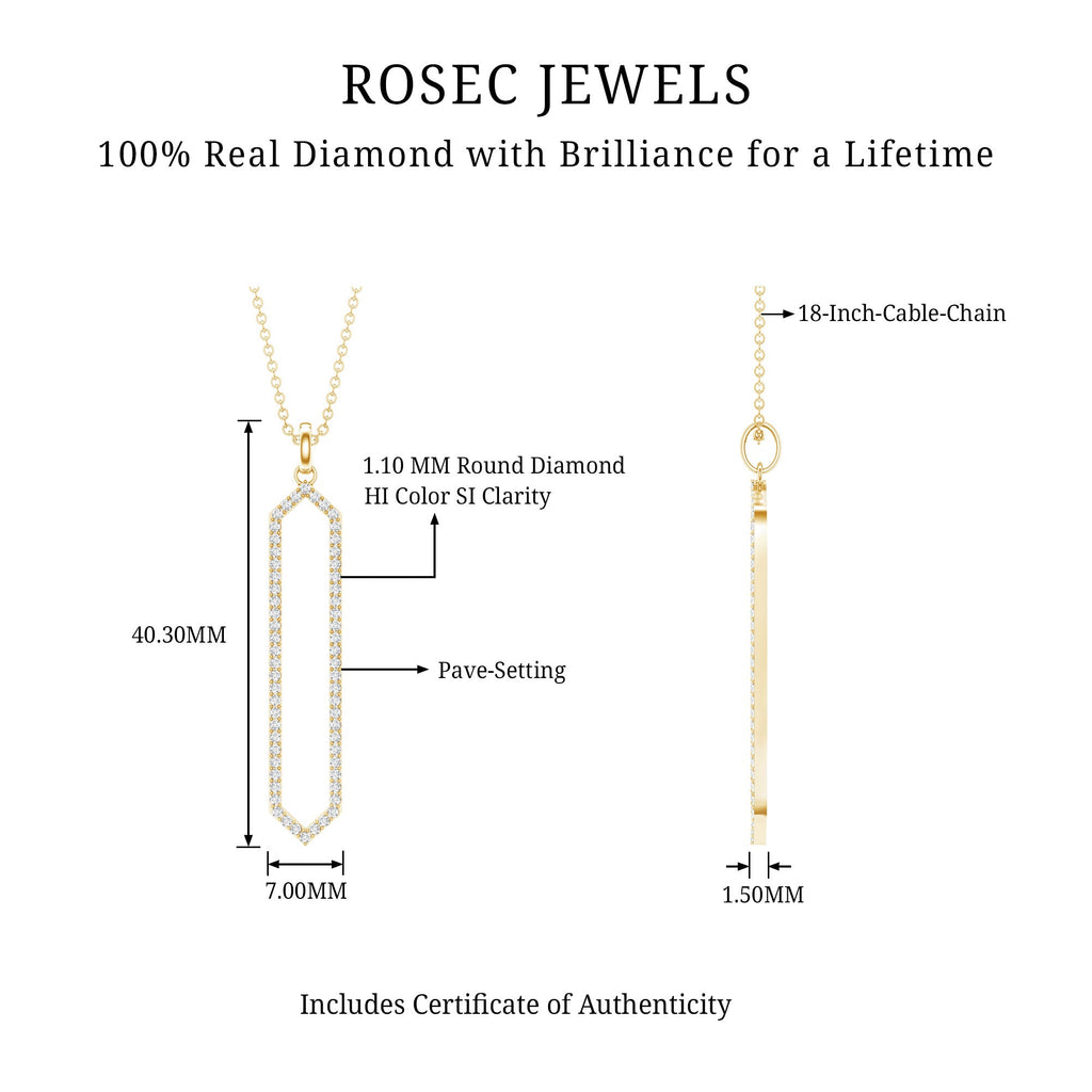 Certified Diamond Geometric Necklace For Women