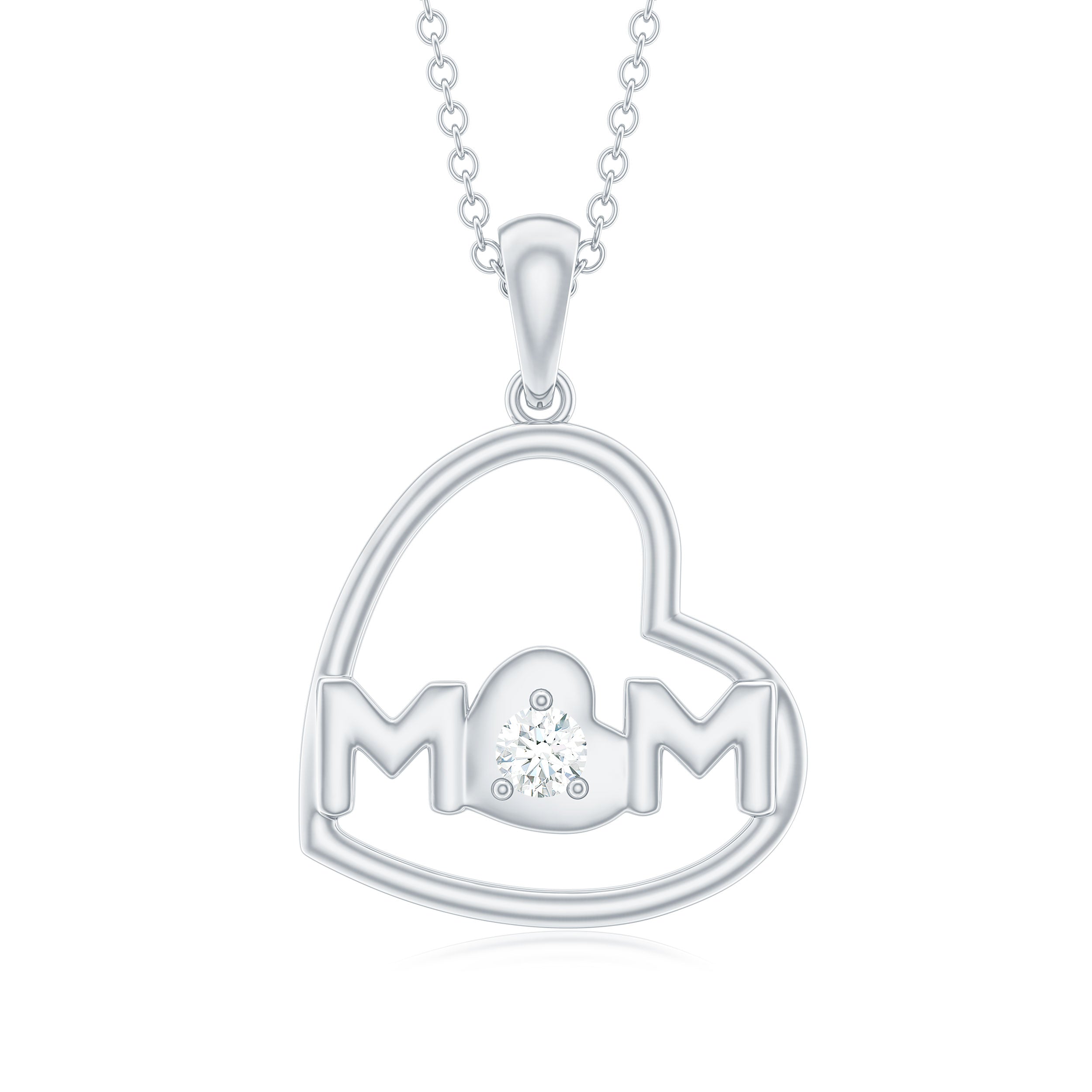 MOM Necklace with Natural Diamond