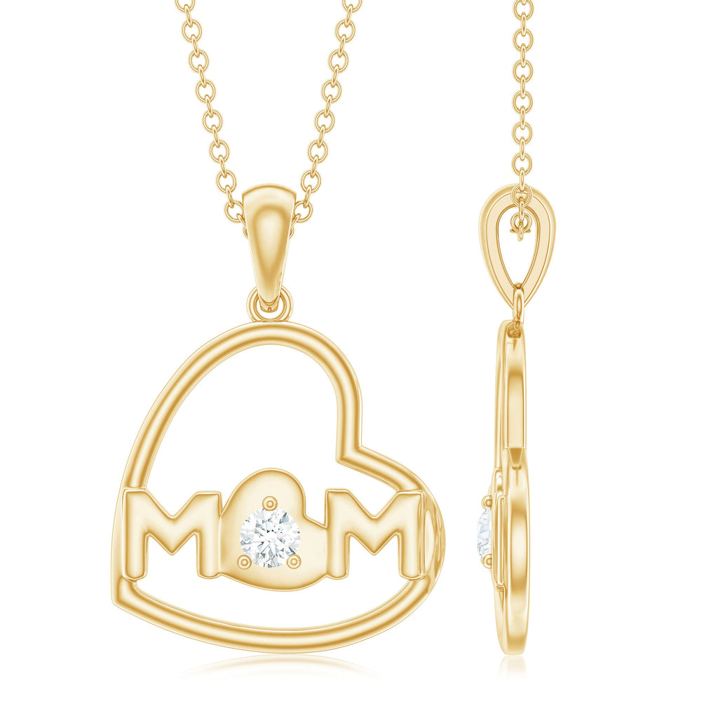 MOM Necklace with Natural Diamond