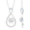 Certified Moissanite Infinity Pendant Necklace for Women
