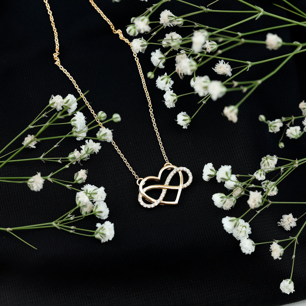 Certified Moissanite Infinity Heart Necklace