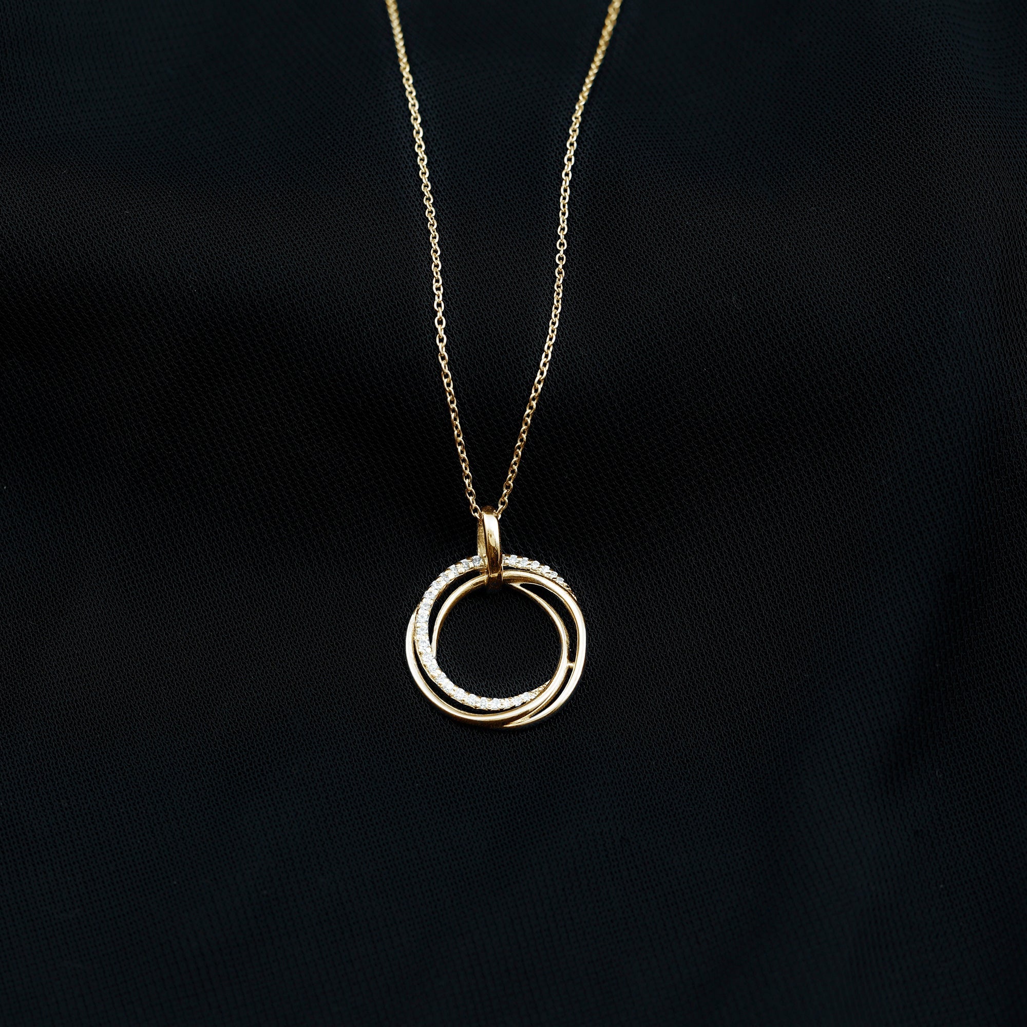 Womens Moissanite Eternity Necklace With Chain