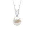 8 Carat Freshwater Pearl Drop Pendant with Diamond