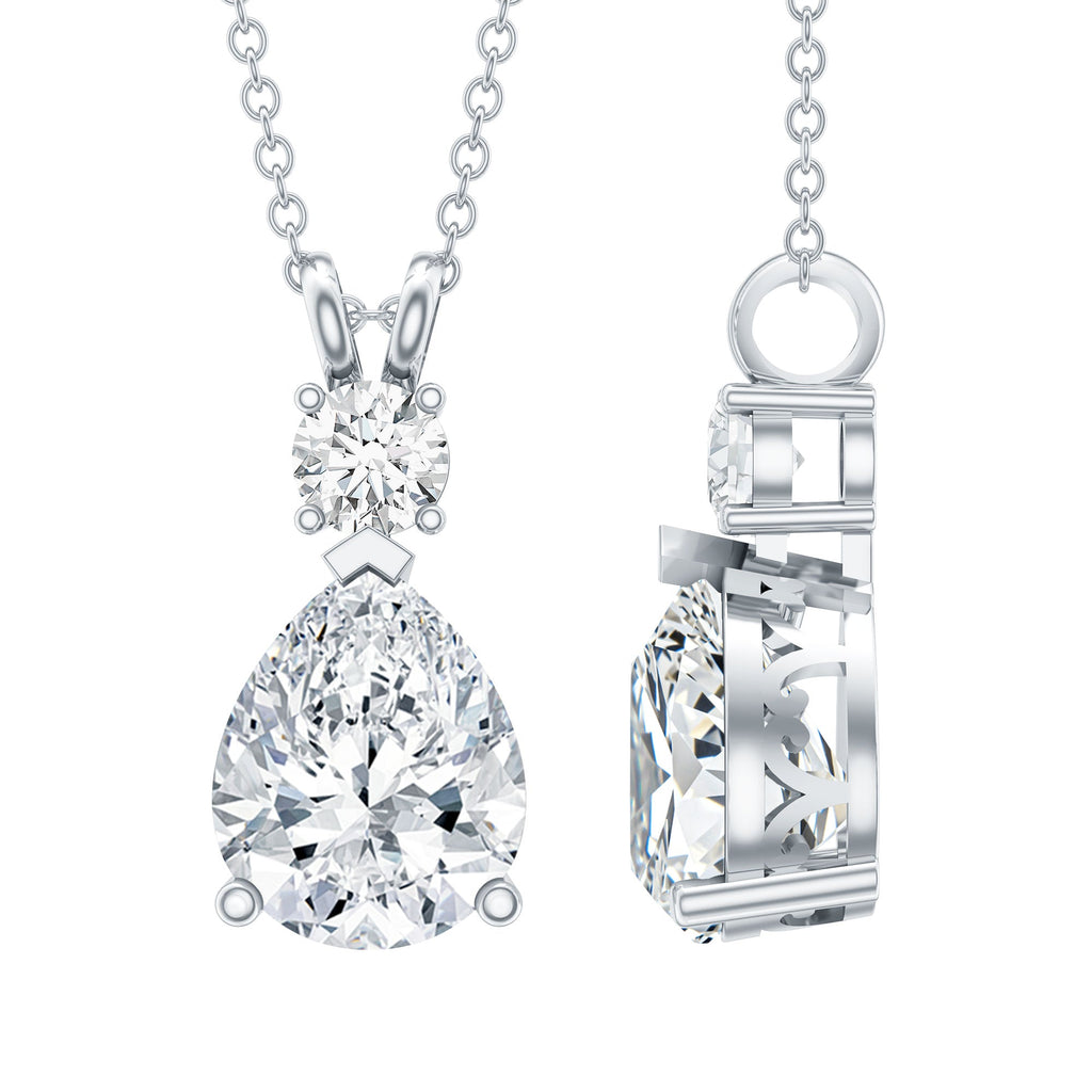 Certified Moissanite Wedding Necklace for Bride