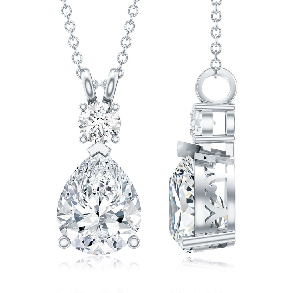 Certified Moissanite Wedding Necklace for Bride
