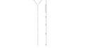 Certified Round Moissanite Lariat Necklace for Women