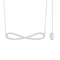 Pave Set Moissanite Infinity Necklace with Certificate