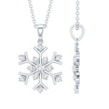 Certified Moissanite Snowflake Pendant Necklace for Women